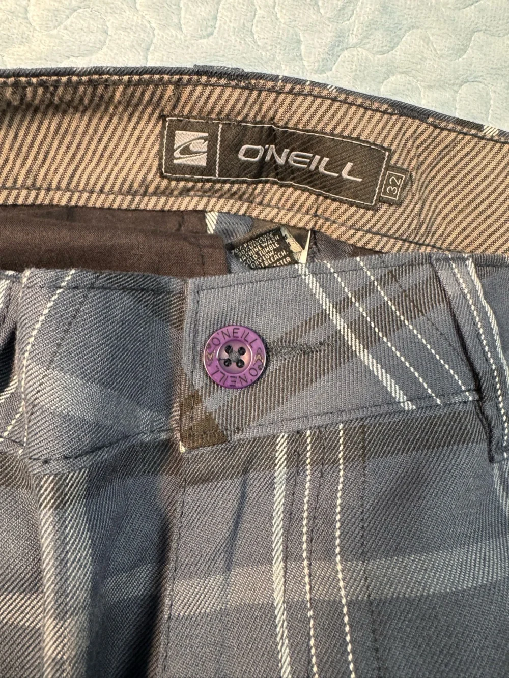 Quiksilver Charcoal and Beige Plaid Swim Shorts - Picture 12 of 12